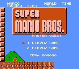 Super Mario Bros - Master Quest Title Screen